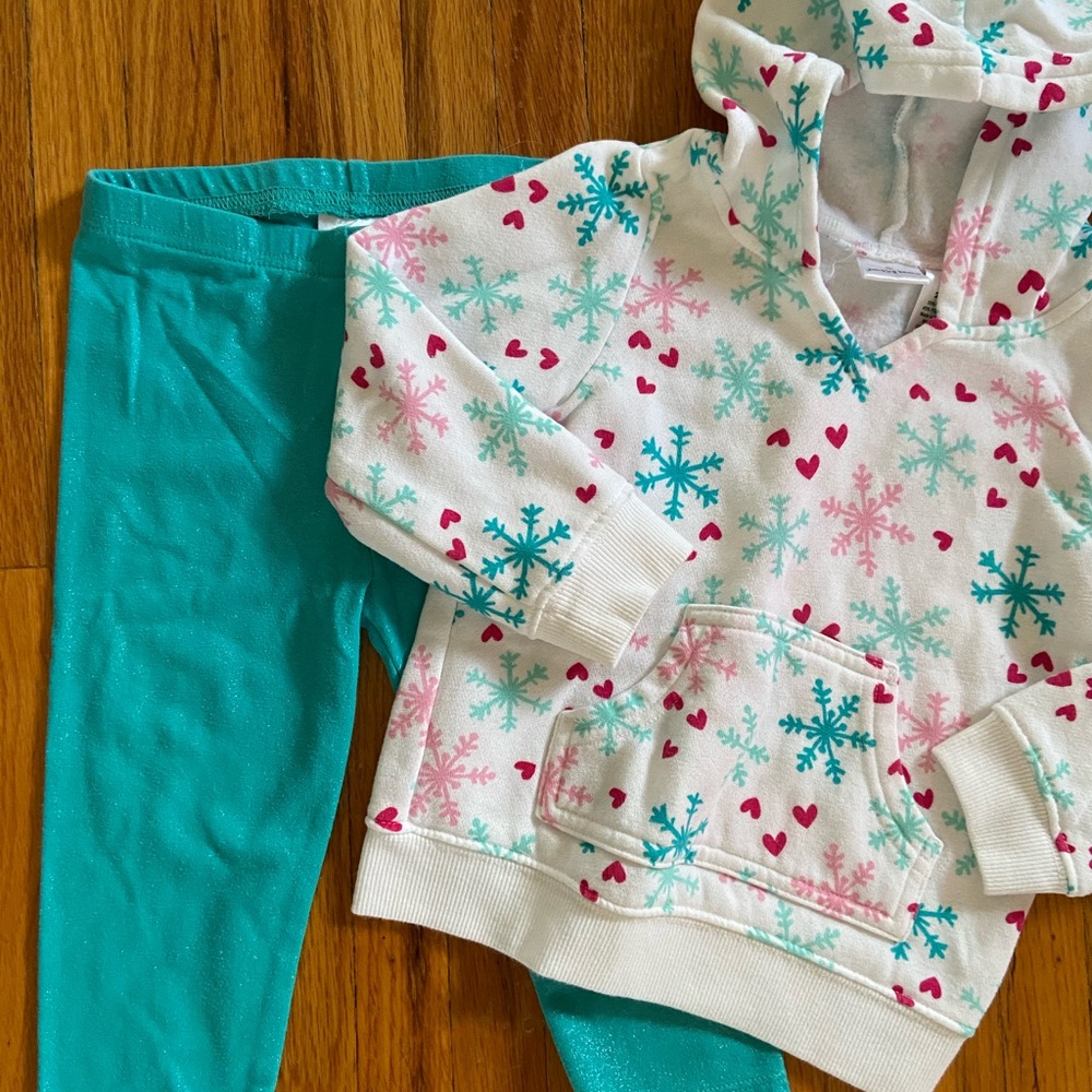 Two piece Jumping Beans sweatshirt and legging EUC